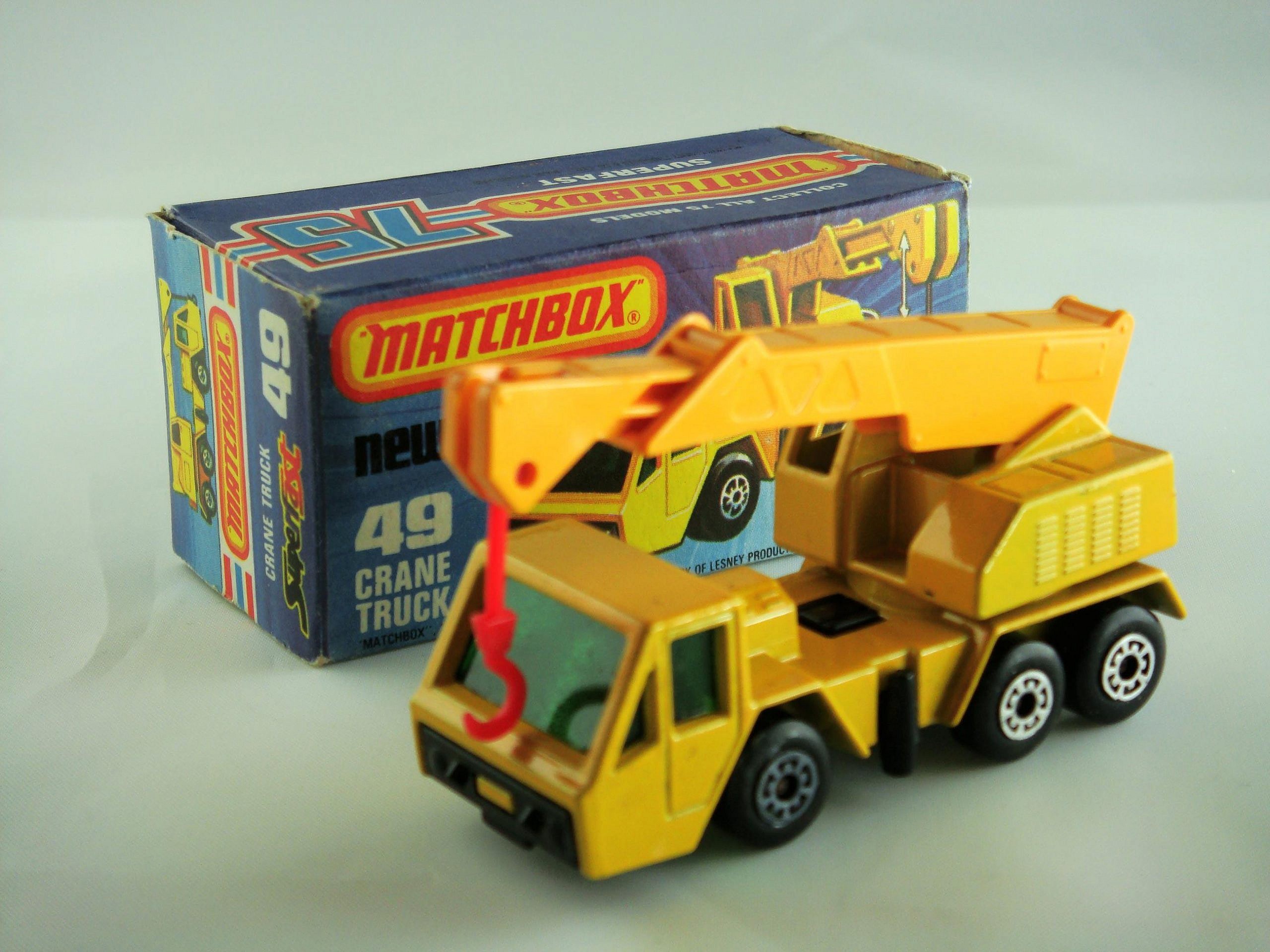 Matchbox Superfast No.49C Crane Truck 1-75 Series Superfast issues We sell and buy quality collectible toys from the 50's, 60's, 70's and 80's