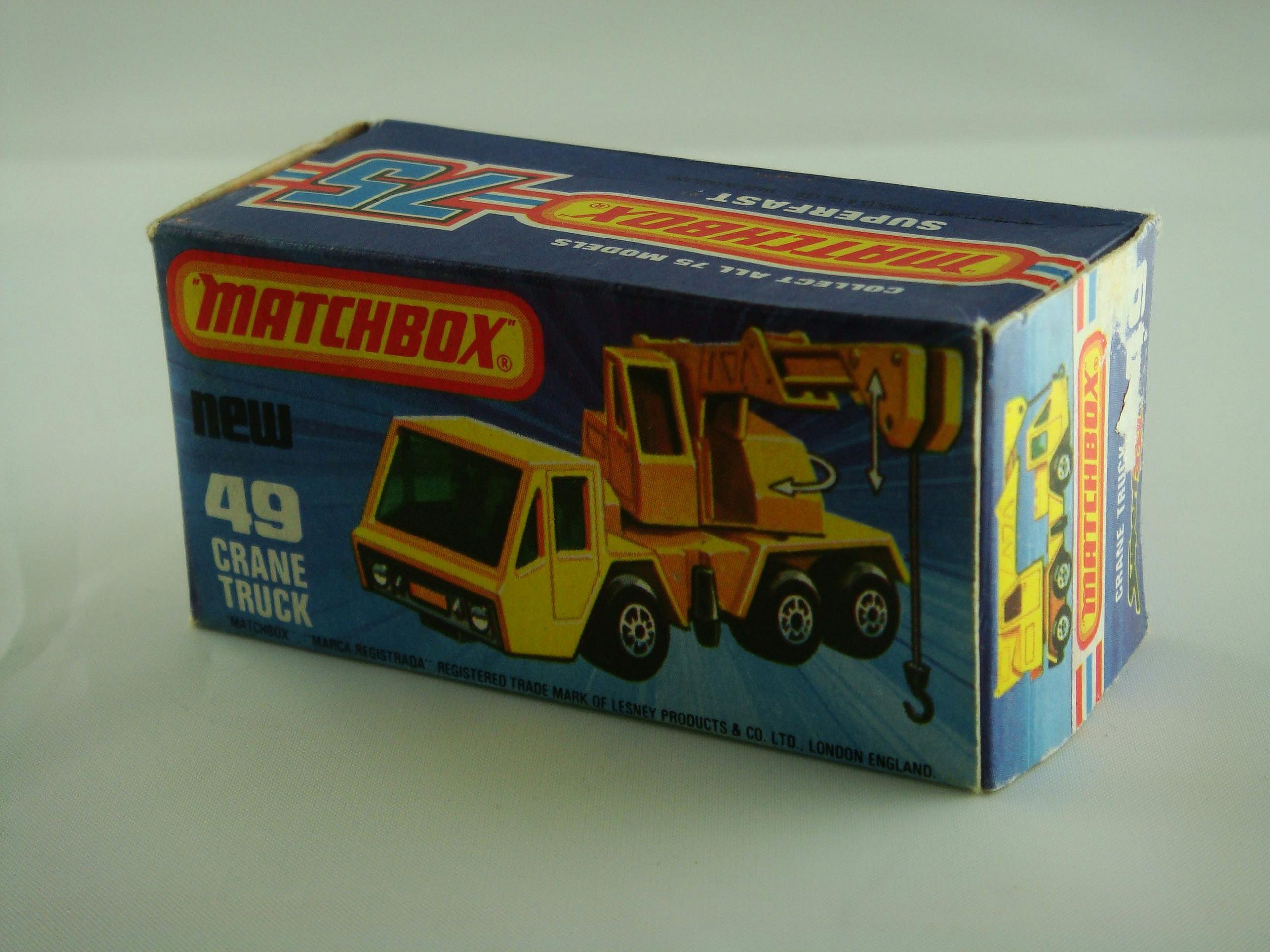 Matchbox Superfast No.49C Crane Truck 1-75 Series Superfast issues We sell and buy quality collectible toys from the 50's, 60's, 70's and 80's