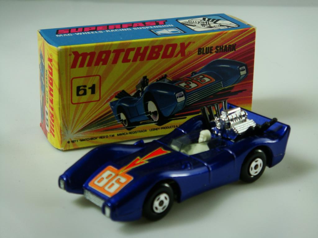 Matchbox Superfast No.61B Blue Shark 1-75 Series Superfast issues We sell and buy quality collectible toys from the 50's, 60's, 70's and 80's