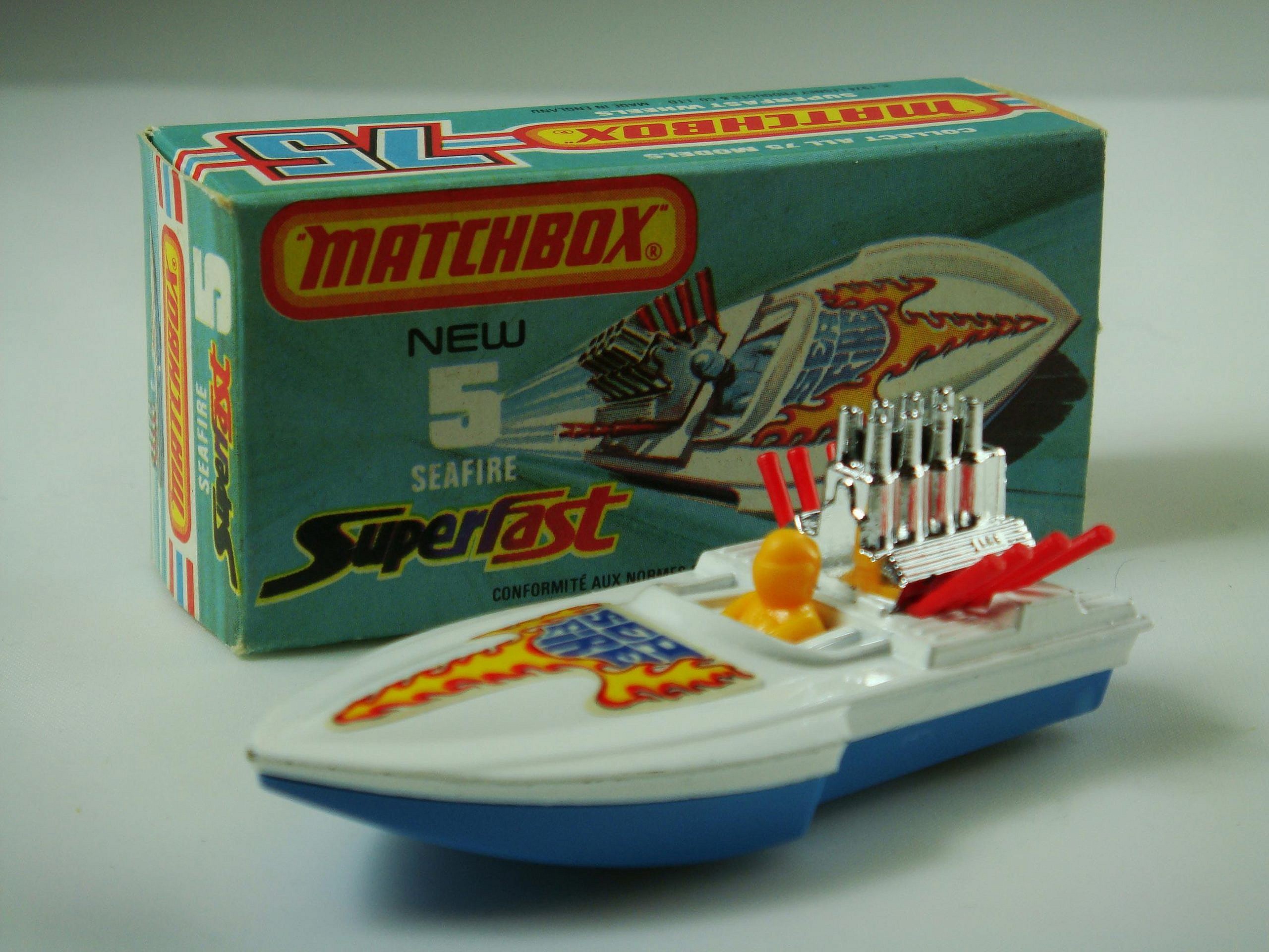 Matchbox Superfast No.5B Seafire Boat 1-75 Series Superfast issues We sell and buy quality collectible toys from the 50's, 60's, 70's and 80's