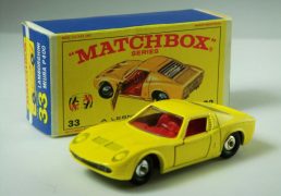 Matchbox Regular Wheels No.33c Lamborghini Miura 1-75 Series Regular Wheels We sell and buy quality collectible toys from the 50's, 60's, 70's and 80's