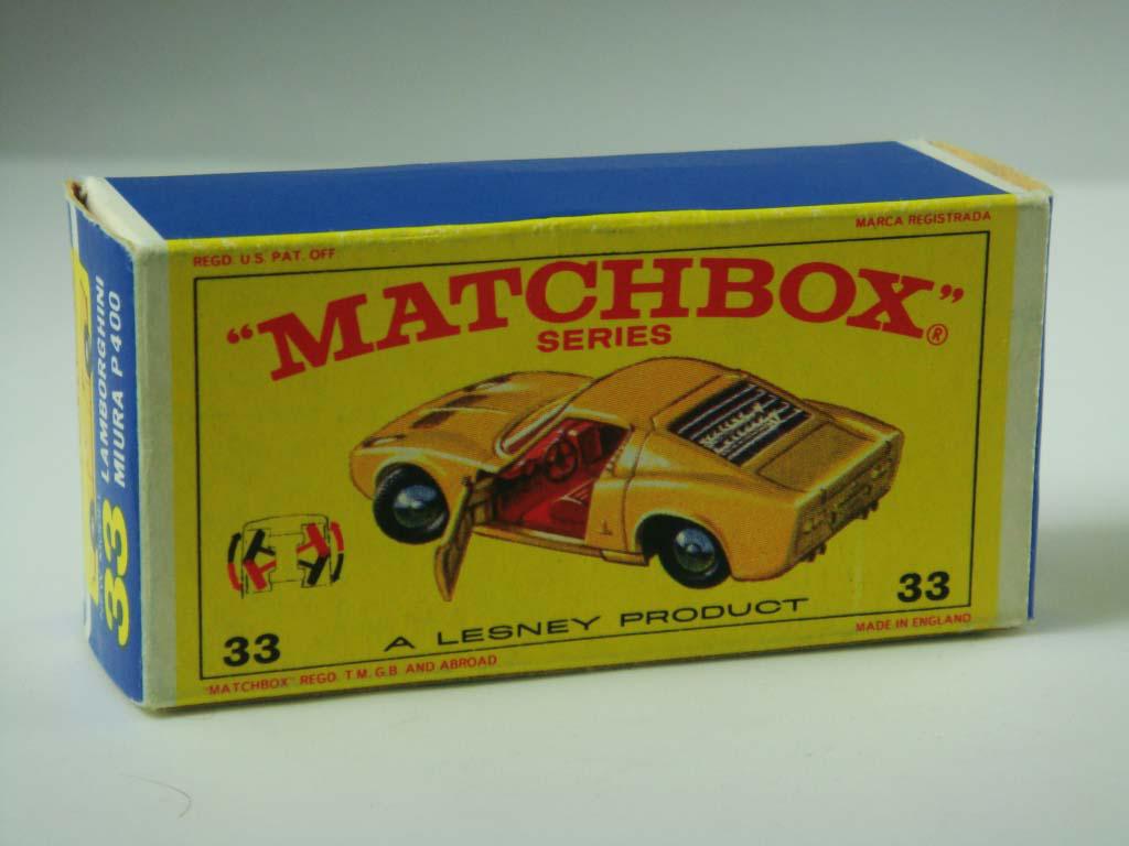 Matchbox Regular Wheels No.33c Lamborghini Miura 1-75 Series Regular Wheels We sell and buy quality collectible toys from the 50's, 60's, 70's and 80's