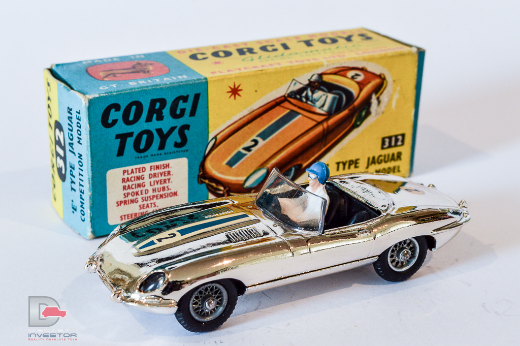 Corgi 312 ‘E’ Type Jaguar Competition Finish Cars We sell and buy quality collectible toys from the 50's, 60's, 70's and 80's