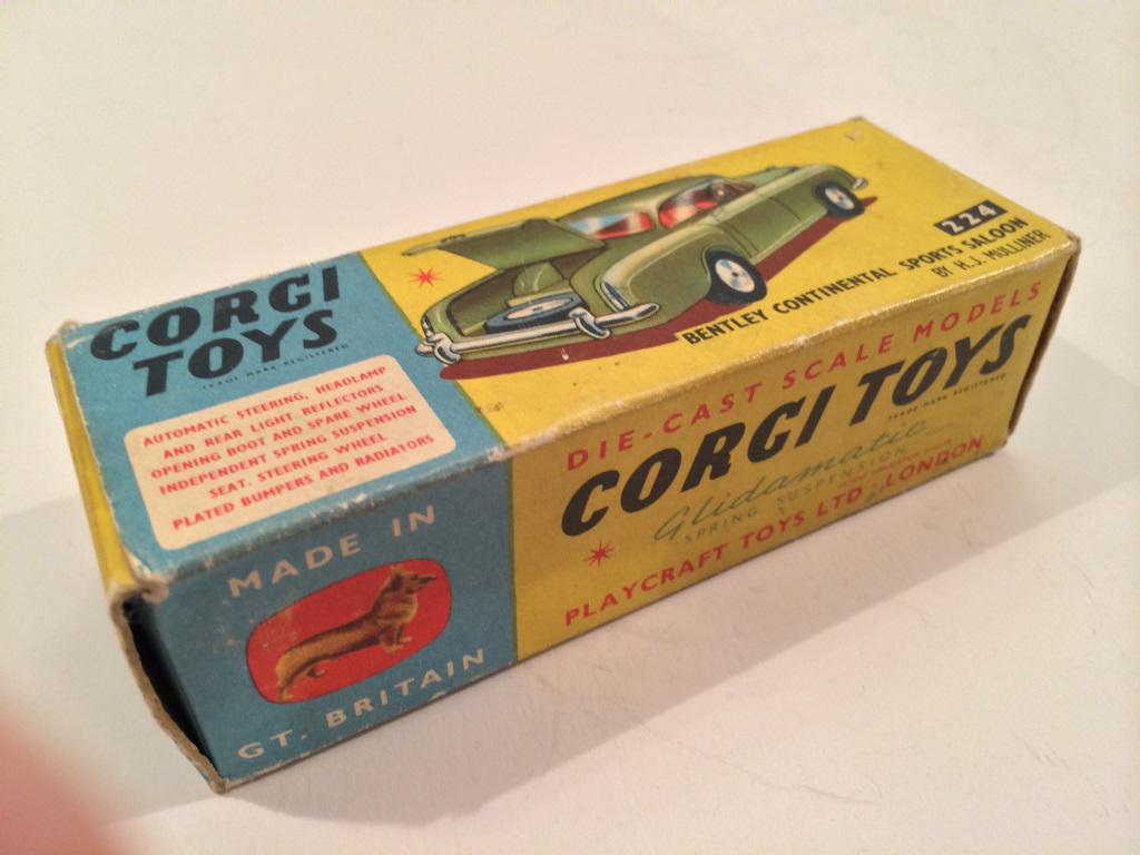 Corgi 224 Bentley Continental Sports Saloon Cars We sell and buy quality collectible toys from the 50's, 60's, 70's and 80's