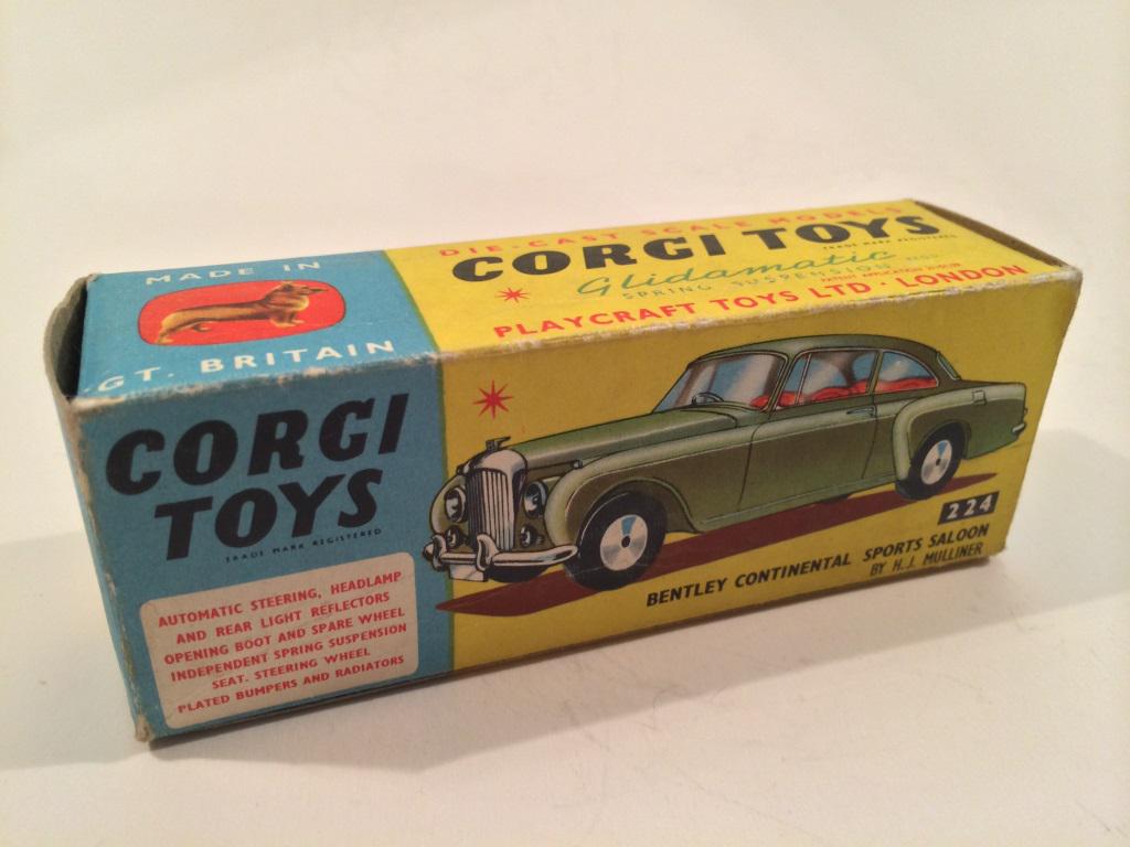 Corgi 224 Bentley Continental Sports Saloon Cars We sell and buy quality collectible toys from the 50's, 60's, 70's and 80's