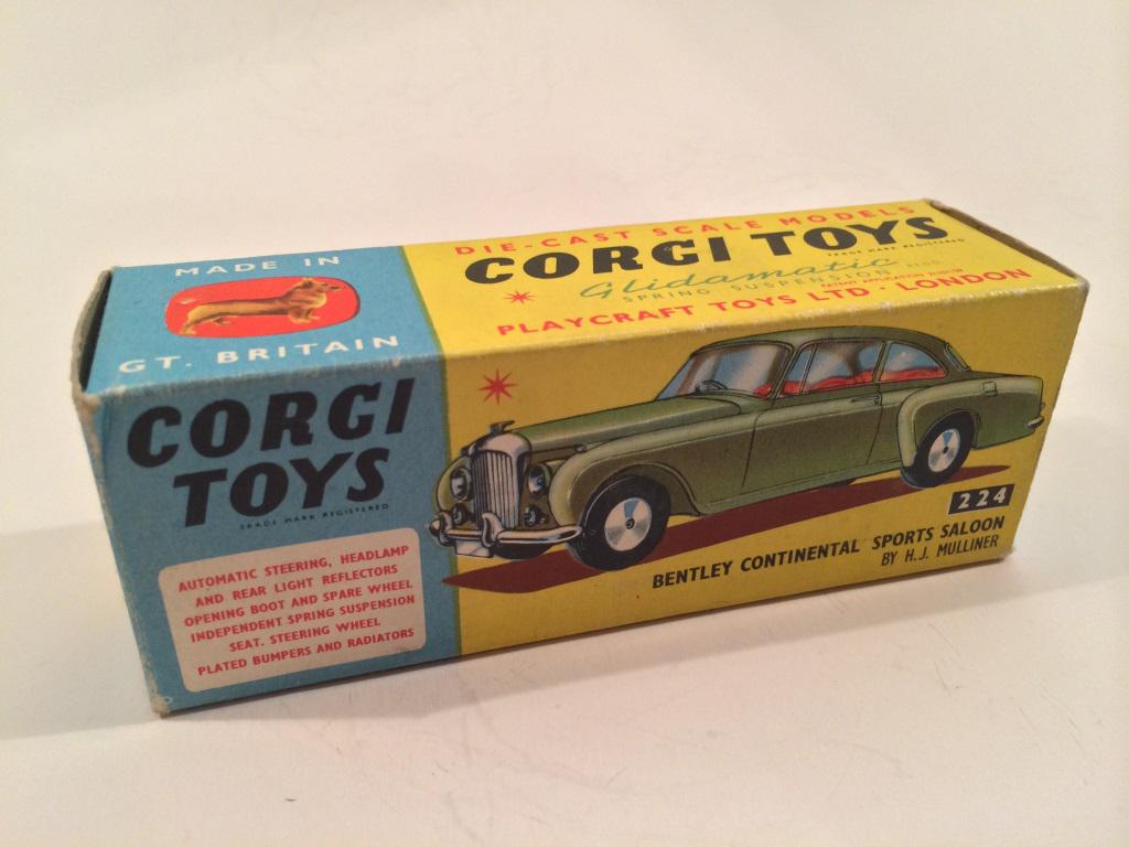 Corgi 224 Bentley Continental Sports Saloon Cars We sell and buy quality collectible toys from the 50's, 60's, 70's and 80's