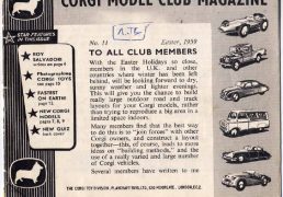 No.11 Easter 1959 Club Magazine Corgi Club leaflet Catalogues We sell and buy quality collectible toys from the 50's, 60's, 70's and 80's