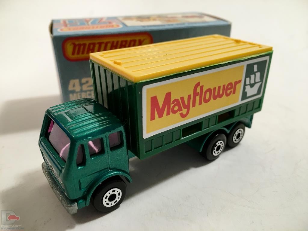 Matchbox Superfast No.42c Mercedes Container Truck “Mayflower” 1-75 Series Superfast issues We sell and buy quality collectible toys from the 50's, 60's, 70's and 80's