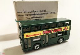 Matchbox Superfast No.17c Leyland Titan Bus “Fruit Gums” Promotional Edition 1-75 Series Superfast issues We sell and buy quality collectible toys from the 50's, 60's, 70's and 80's