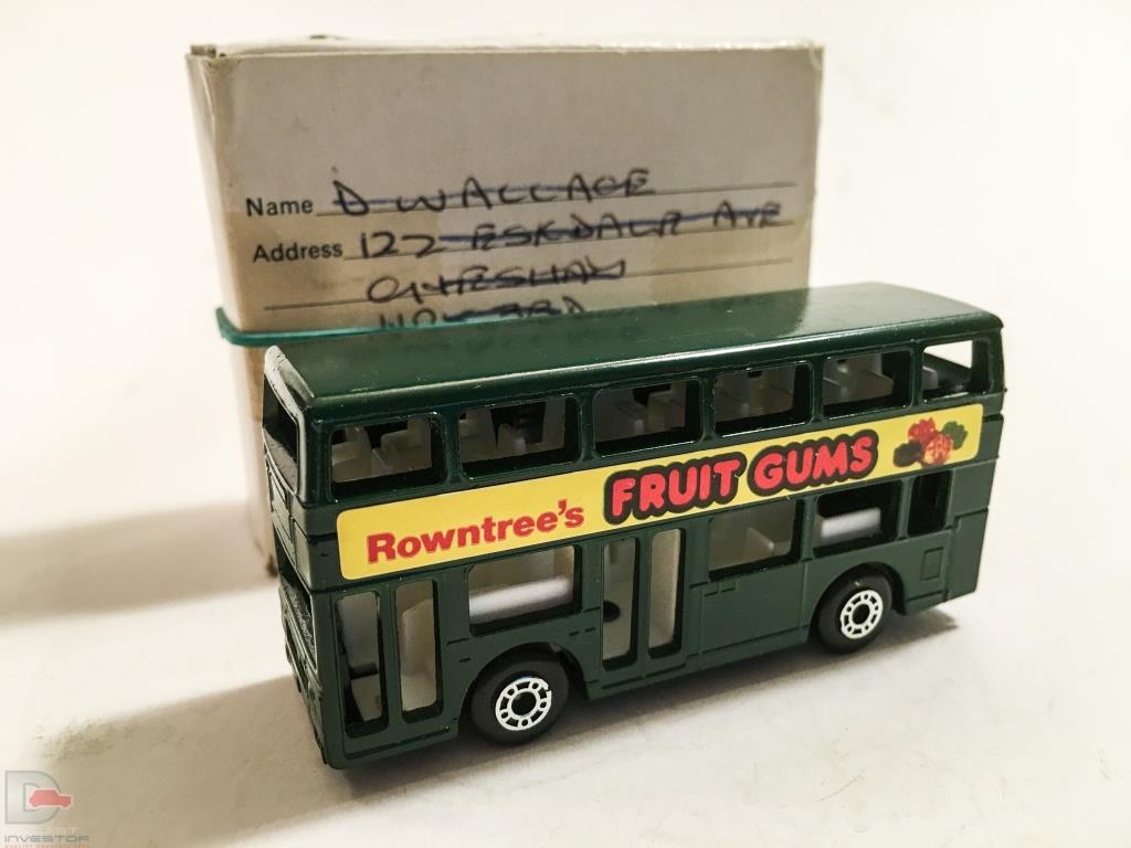 Matchbox Superfast No.17c Leyland Titan Bus “Fruit Gums” Promotional Edition 1-75 Series Superfast issues We sell and buy quality collectible toys from the 50's, 60's, 70's and 80's