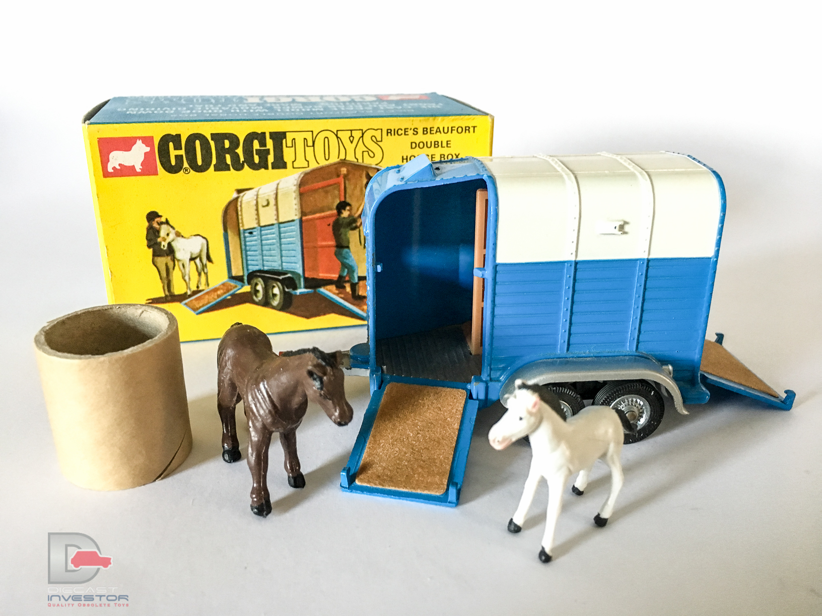 Corgi No.112 Rice’s Beaufort Double Horsebox Agricultral Models We sell and buy quality collectible toys from the 50's, 60's, 70's and 80's