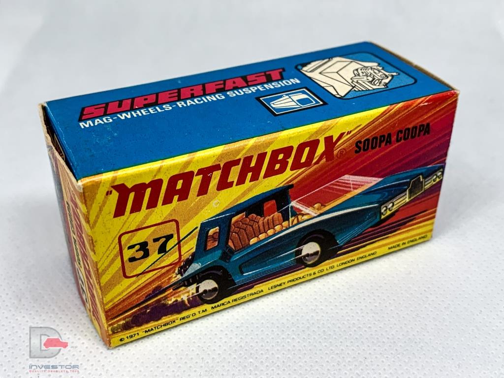 MATCHBOX Superfast 37B Scoopa Coopa ORANGE / Jaffa Mobile Label / Amber Window / Yellow Interior / Unpainted Base / Made in England 1-75 Series Superfast issues We sell and buy quality collectible toys from the 50's, 60's, 70's and 80's