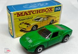 MATCHBOX Superfast 33A Lamborghini Muira BULGARIAN GREEN / Wide Wheels / Silver Base / Made in Bulgaria – Rare Archive We sell and buy quality collectible toys from the 50's, 60's, 70's and 80's