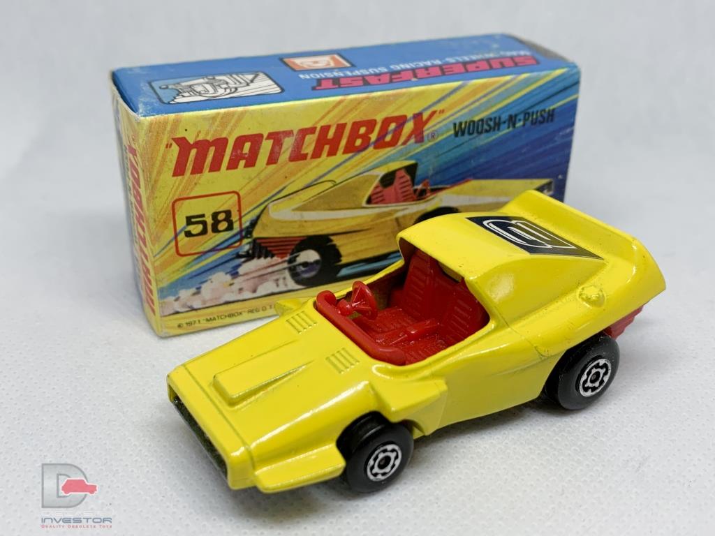 Matchbox Superfast No.58b Woosh-n-Push 1-75 Series Superfast issues We sell and buy quality collectible toys from the 50's, 60's, 70's and 80's