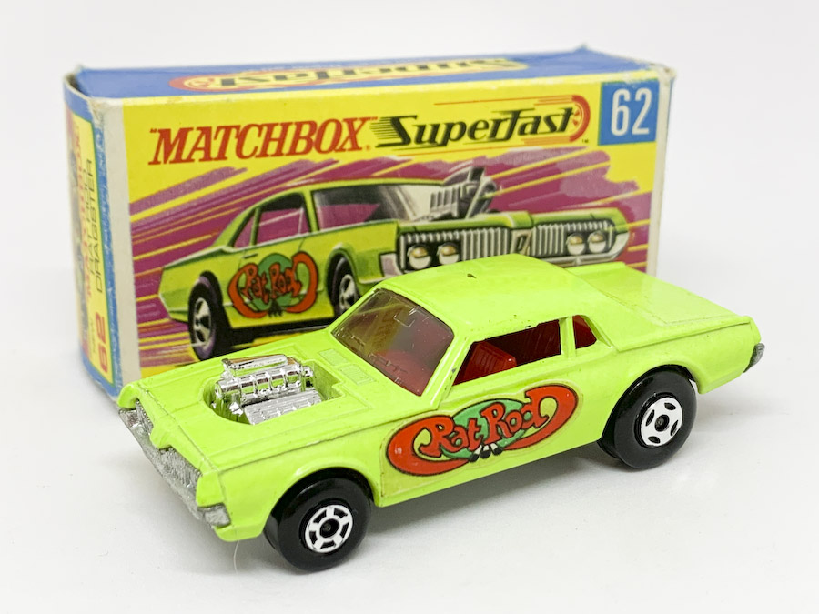 Matchbox Superfast No. 62 Mercury Cougar Rat Rod Dragster 1-75 Series Superfast issues We sell and buy quality collectible toys from the 50's, 60's, 70's and 80's