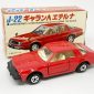 Matchbox Superfast Japan Series J-22 Mitsubishi Galant Eterna - red body, clear windows, ivory interior, gloss black Japan base, small diameter 5-spoke wheels - Mint in Excellent but a little colour picture box.