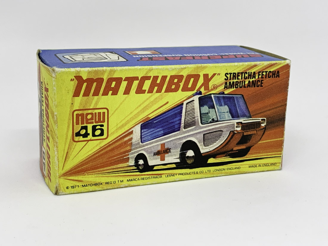 Matchbox Superfast 46b Stretcha Fetcha Ambulance (US issue Viper Van) 1-75 Series Superfast issues We sell and buy quality collectible toys from the 50's, 60's, 70's and 80's