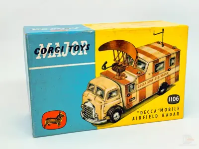 Corgi Major No.1106 ‘Decca’ Mobile Airfield Radar Corgi We sell and buy quality collectible toys from the 50's, 60's, 70's and 80's